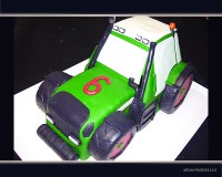 Marcipánový modelovaný dort.
